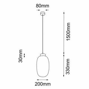 Tanpo I Z lampa wisząca 20cm 1xG9 czarna 5208