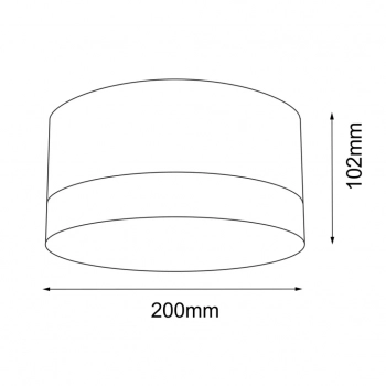 Tosa lampa sufitowa czarny 20cm 1182