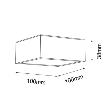 Tottori IL lampa sufitowa IP44 100x10cm LED 10W 1150lm 3000K biała 7725