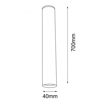 Yabu 70 lampa sufitowa 70cm 1xGU10 MR11 czarna 1090