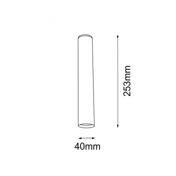 Yabu lampa sufitowa czarny 25,3m 1167