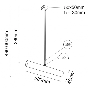 Yabu R1 reflektor 1xGU10 MR11 czarny 2241