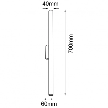 Yabu K1 kinkiet 70cm 2xGU10 MR11 biały 7491