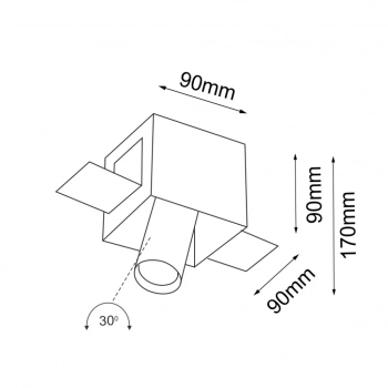 Yamato 1 lampa wpuszczana 1xGU10 MR11 czarna 3036