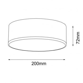 Zama lampa sufitowa 20cm 1xGX53 biała 7030