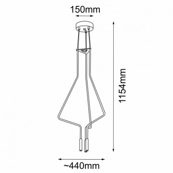 No. Vi 3 lampa wisząca czarna 115,4cm 5140