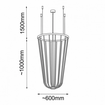 No. moon A Z lampa wisząca 60cm 1xGX53 platyna mat 5144