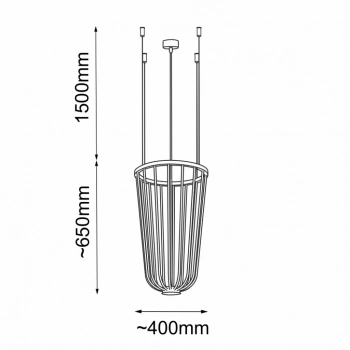 No. moon I Z lampa wisząca 40cm 1xGX53 platyna mat 5146