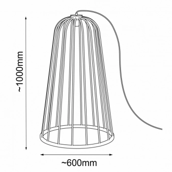 No. moon A lampa stojąca ogrodowa 100cm 1xGU10 czarna 9418