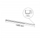 Hiate Line lampa sufitowa 150cm LED 24W 2930lm 3000K czarna 1812