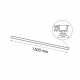 Hiate Line lampa wpuszczana 150cm LED 30W 3663lm 3000K czarna 1832