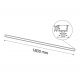 Hiate Line lampa wpuszczana 180cm LED 36W 4396lm 3000K czarna 1836