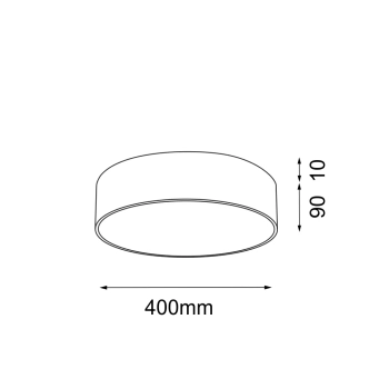 Kengo 40cm lampa sufitowa czarna 1400