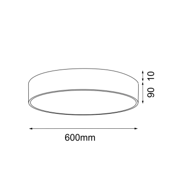 Kengo 60cm lampa sufitowa czarna 1403
