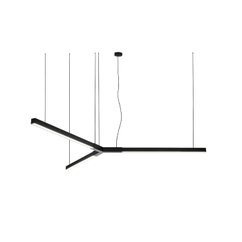 TRIKAL Z 174cm lampa wisząca LED 42W 5100lm 3000K stal czarna 5223 Shilo