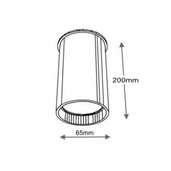 Arida 20cm lampa sufitowa GU10 czarna 1110