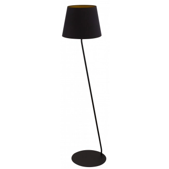 Lizbona lampa podłogowa E27 czarna miedziana 50229 Sigma