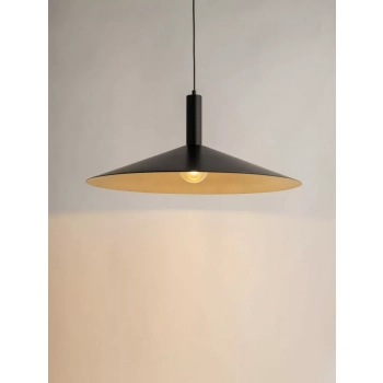 Capri M lampa wisząca 1xE27 czarna złota 41011