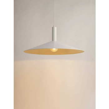 Capri M lampa wisząca 1xE27 biała złota 41015