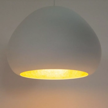 Lava lampa wisząca  1xE27 biała złota 41076