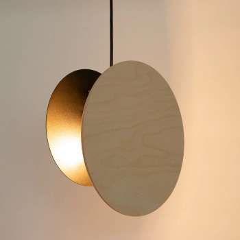 Tola 1 lampa wisząca 1xE27 40894 czarna, brzoza