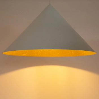 Vesuvio M lampa wisząca 1xE27 biała złota 41027