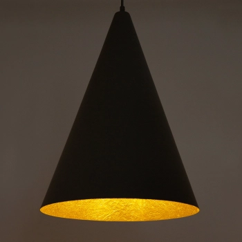 Vesuvio S lampa wisząca 1xE27 czarna złota 41036