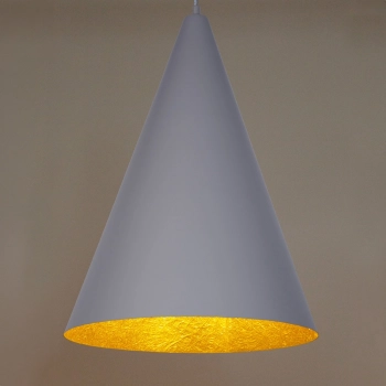 Vesuvio S lampa wisząca 1xE27 szara złota 41046