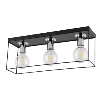 Vox 3 lampa sufitowa 3xE27 czarna, srebrna 40700 Sigma