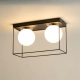 Aroma 2 lampa sufitowa 2xG9 czarna, srebrna 40707