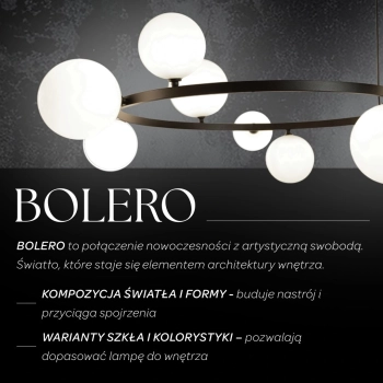 Bolero lampa wisząca 9xG9 41320 czarna