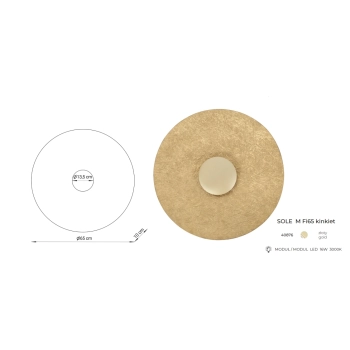 Sole kinkiet  LED 16W 3000K 350lm 40876 złoty