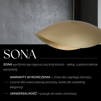 Sona lampa wisząca 1xE27 41099 złota