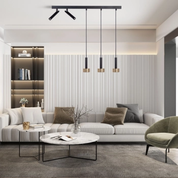 Stamp lampa wisząca 3xGx53 2xG9 41254 czarna Sigma Lighting