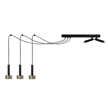 Stamp lampa wisząca 3xGx53 2xG9 41258 czarna Sigma Lighting