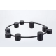 Kodo lampa wisząca 9xGx53 41338 czarna