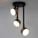 Nemo lampa sufitowa 3xGx53 41088 czarna, złoty szczotkowany