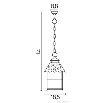 Cadiz K 1018/1/Z lampa wisząca  IP 43 E27