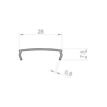 Osłonka C2 2m do profili LED P13-1, P14-1