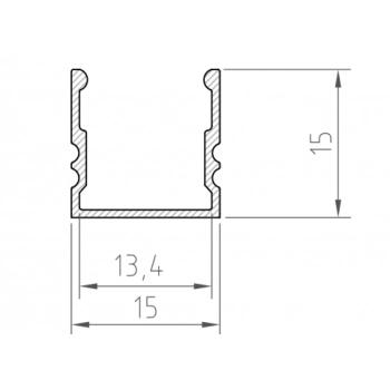 Profil LED P5-1 2m anodowany