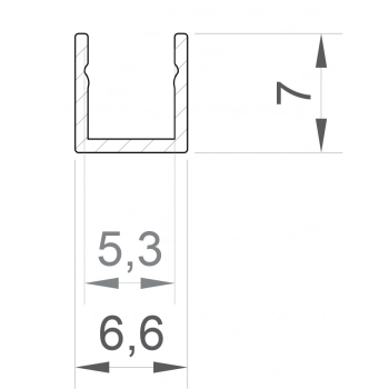 Profil LED P4-4 2 m anodowany