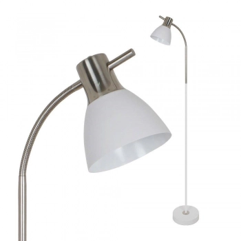 Lampa podłogowa E27 60W piaskowany biały + satyna VT-7600 V-TAC
