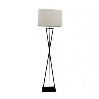 Lampa podłogowa iks kwadrat czarna kość słoniowa 450x300x1630mm VT-7912 V-TAC