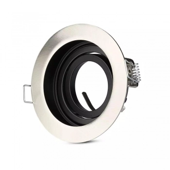 Oczko aluminiowe GU10 okrągłe satyna, czarna VT-781