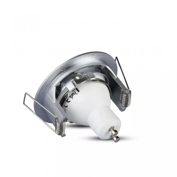 Oczko aluminiowe odlew GU10 okrągłe srebrno szary VT-774