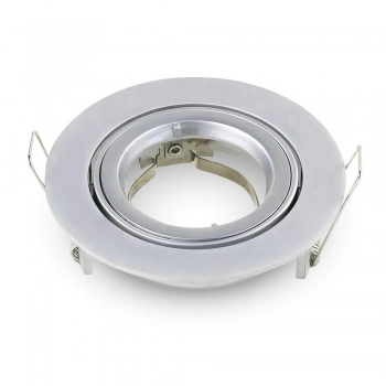 Oczko aluminiowe odlew GU10 okrągłe ruchome srebrno szary VT-775 V-TAC