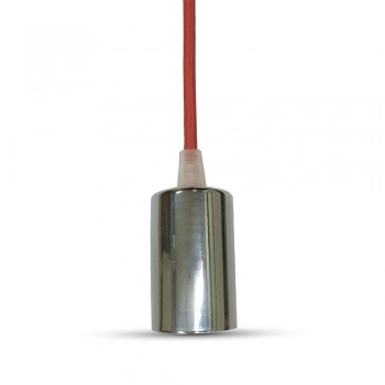 Oprawa wisząca chrom metal czerwony przewód VT-7338 V-TAC