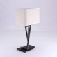 Lampka stołowa E27 iks kwadrat czarna kość słoniowa VT-7712