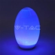 Oprawa ogrodowa solarna VT-7815 LED 0,2W 5lm 3000K+RGB jajko