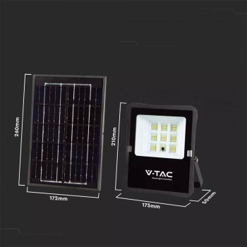 Naświetlacz solarny VT-55050 LED 6W 400lm 6400K z pilotem